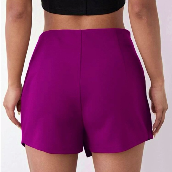 Royal Fuchsia Violet Split Skorts - Picture 3 of 15
